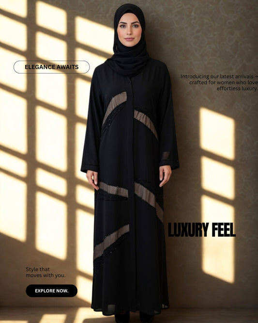 NOOR MIDNIGHT DESERT ABAYA