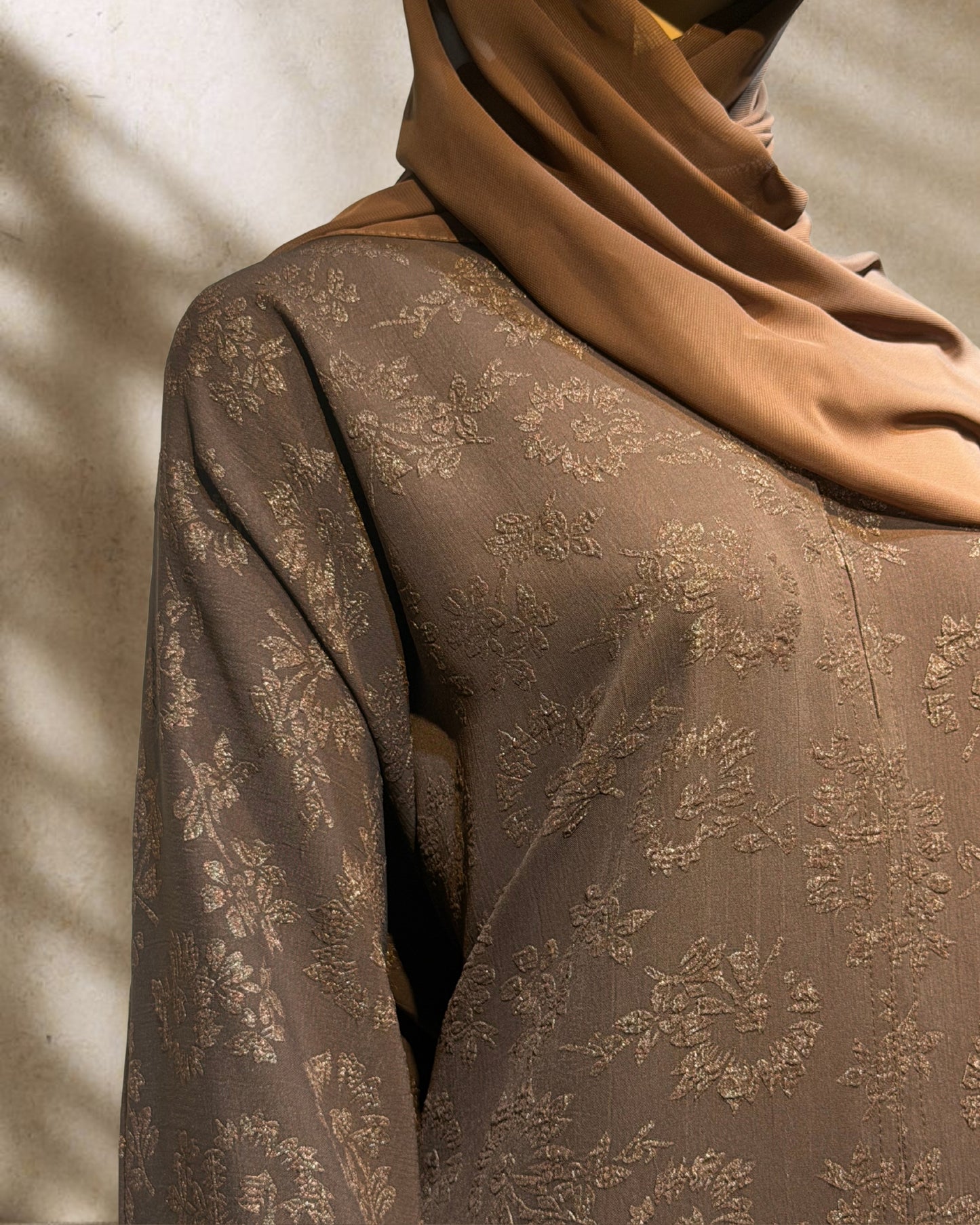 BROWN INPRINTED ABAYA