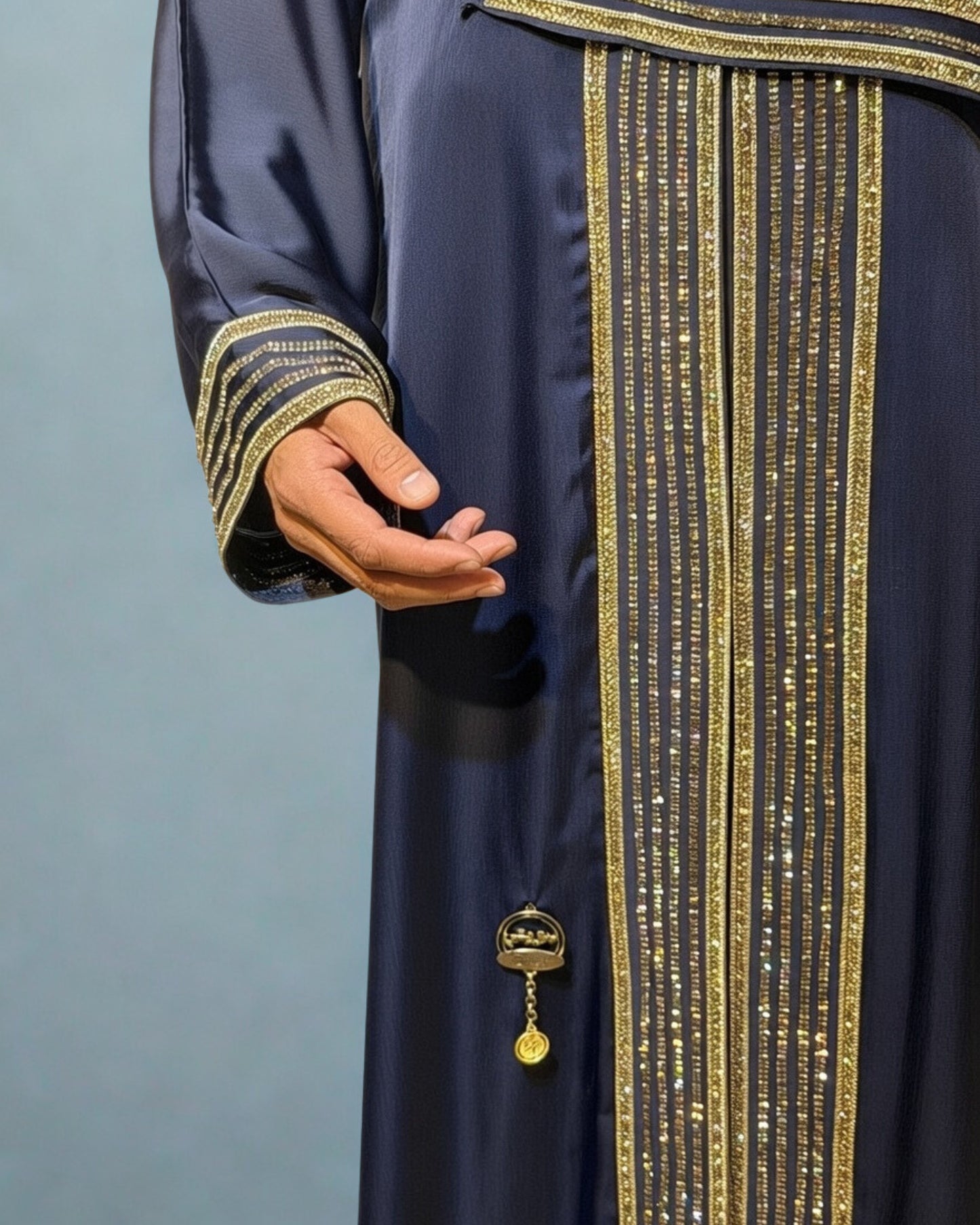 LUXE DEEP NAVY BLUE ABAYA